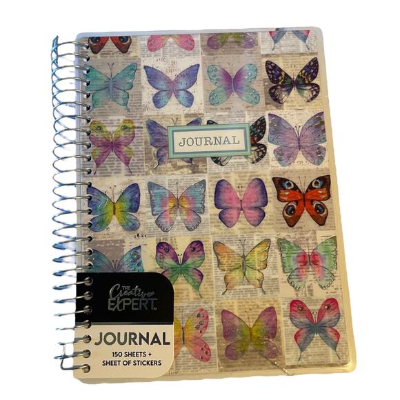 The Creative Expert Butterfly Journal With Sticker Sheet - Picture 1 of 3